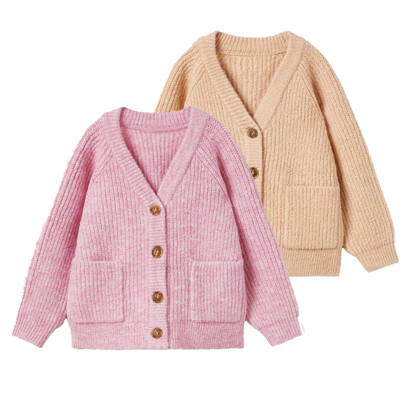 Vlastnínový design Dětský svetr kabát podzim&zima tlustý kabát barevný módní dětský svetr